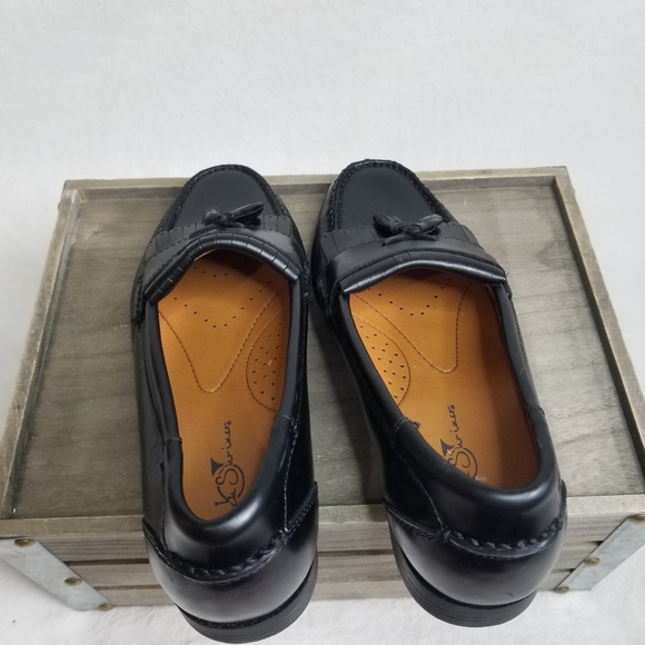 French Shriners Handcrafted Fringe Tasseled Loafers Leather Slip On Dres… - Picture 8 of 12